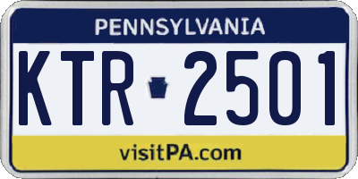PA license plate KTR2501