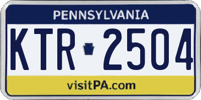 PA license plate KTR2504