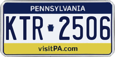 PA license plate KTR2506