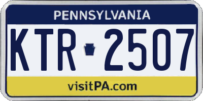 PA license plate KTR2507
