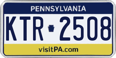 PA license plate KTR2508