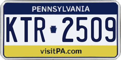 PA license plate KTR2509