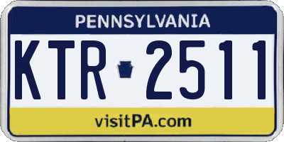 PA license plate KTR2511