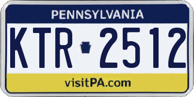 PA license plate KTR2512