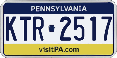 PA license plate KTR2517