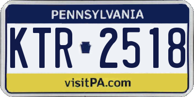 PA license plate KTR2518