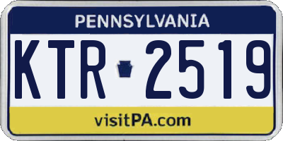 PA license plate KTR2519