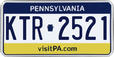 PA license plate KTR2521