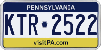 PA license plate KTR2522