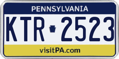 PA license plate KTR2523