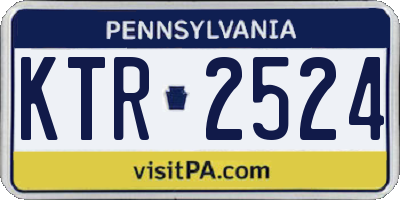 PA license plate KTR2524