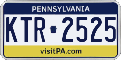 PA license plate KTR2525