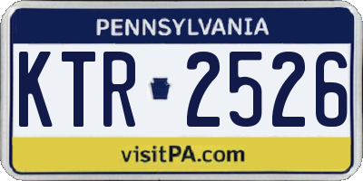 PA license plate KTR2526