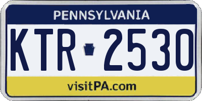 PA license plate KTR2530