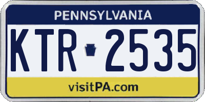PA license plate KTR2535