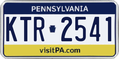 PA license plate KTR2541