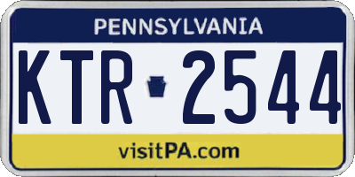 PA license plate KTR2544