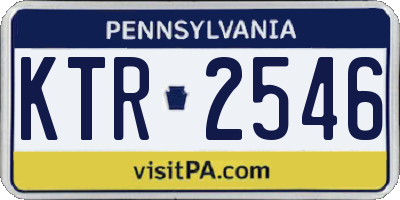 PA license plate KTR2546
