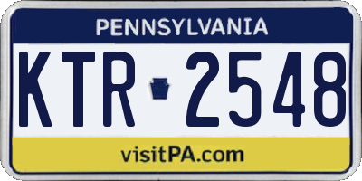 PA license plate KTR2548
