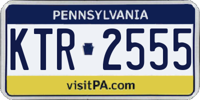 PA license plate KTR2555