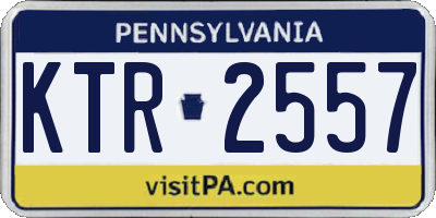 PA license plate KTR2557