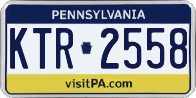 PA license plate KTR2558