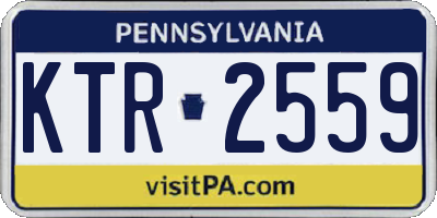 PA license plate KTR2559