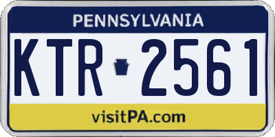 PA license plate KTR2561