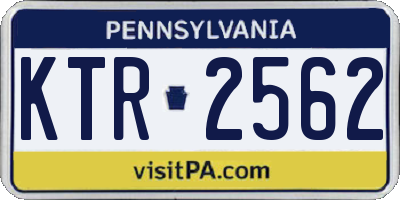 PA license plate KTR2562