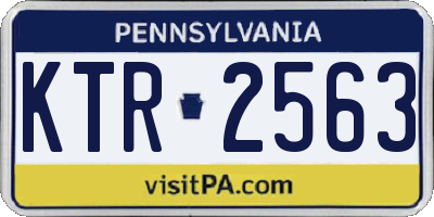PA license plate KTR2563