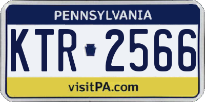PA license plate KTR2566