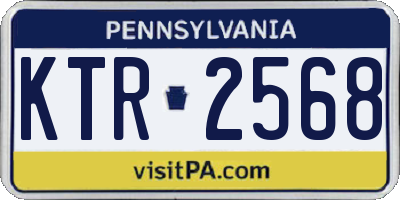 PA license plate KTR2568