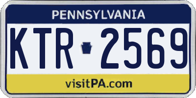 PA license plate KTR2569
