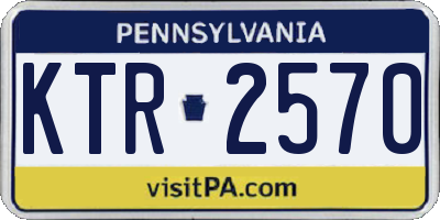 PA license plate KTR2570