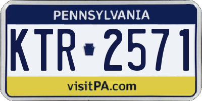 PA license plate KTR2571