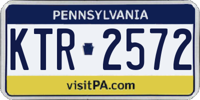 PA license plate KTR2572