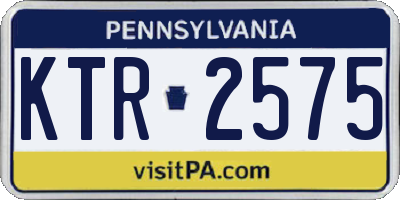 PA license plate KTR2575