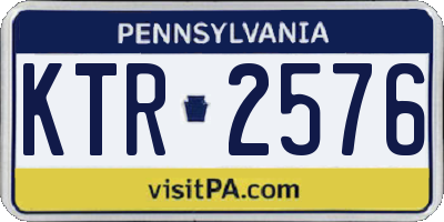 PA license plate KTR2576