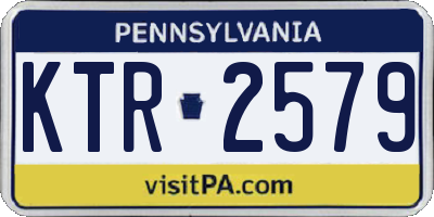 PA license plate KTR2579