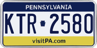 PA license plate KTR2580