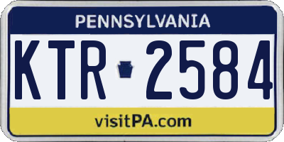 PA license plate KTR2584
