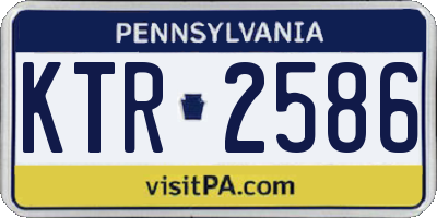 PA license plate KTR2586