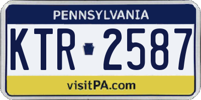 PA license plate KTR2587