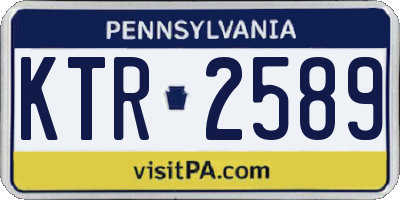 PA license plate KTR2589