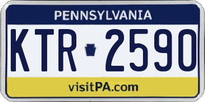 PA license plate KTR2590
