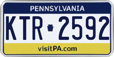 PA license plate KTR2592