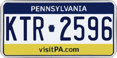 PA license plate KTR2596