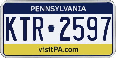 PA license plate KTR2597