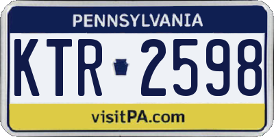 PA license plate KTR2598