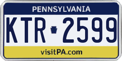 PA license plate KTR2599